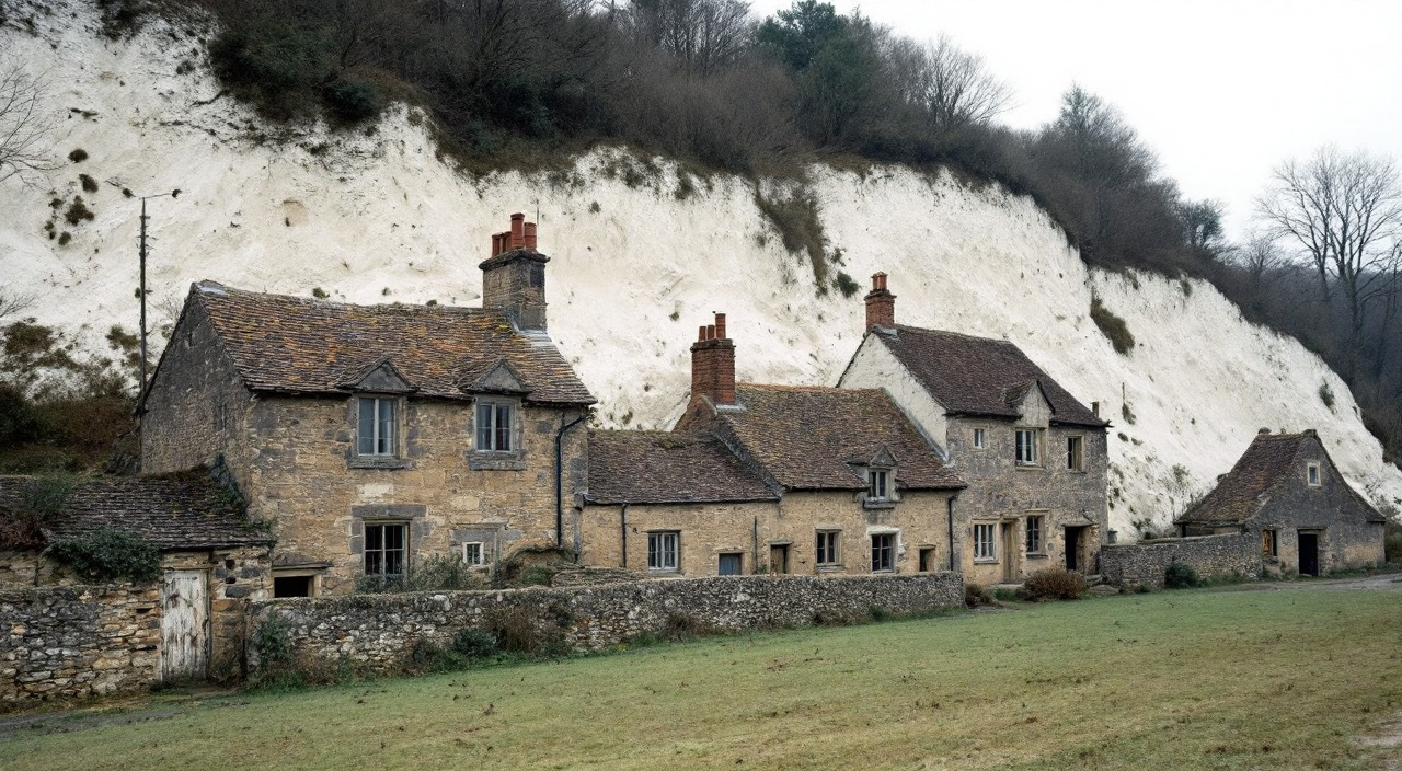 Maisons mitoyennes partageant murs et jardins